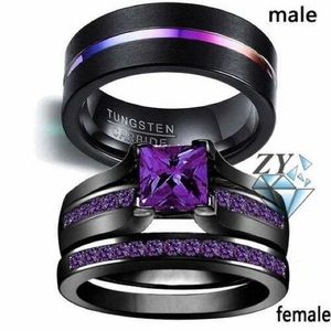 Engagement set 2 pc hers 1 pc his 18k Diamonique